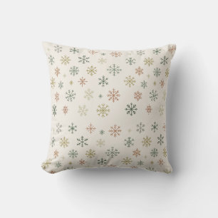 Coussin Motif sans couture de flocons de neige minimal