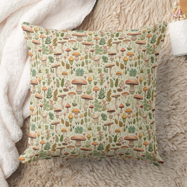 Coussin Motif sans couture de forêt de champignons automna (Couverture)