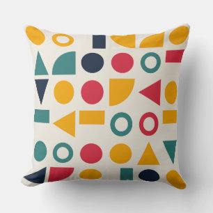 Coussin Motif sans couture de formes géométriques Bauhaus