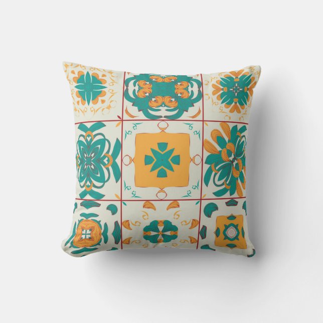 Coussin Motif sans couture de l'abstrait 9 tilesarabe, a (Recto)