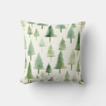 Motif sans couture de l'eau couleur Pine Tree Fore