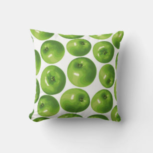 Coussin Motif sans couture de pomme verte