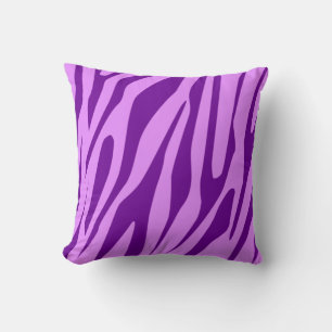 Coussin Motif sans couture de tigre aux tons violets