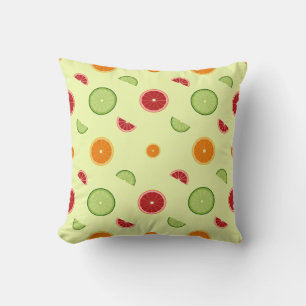 Coussin Motif sans couture de tranche d'orange