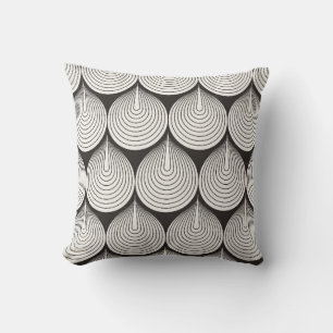 Coussin Motif sans couture. Décor chic monochrome. Geo