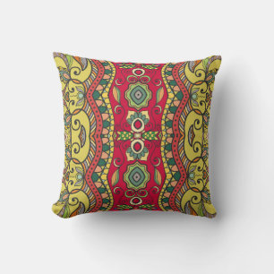 Coussin Motif sans couture dessinée à la main. Coloré a