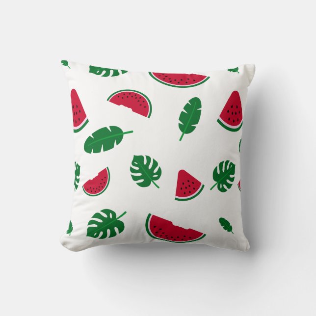 Coussin Motif sans couture d'été tropical pastèque (Recto)