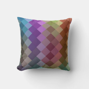 Coussin Motif sans couture Diamond multicolores