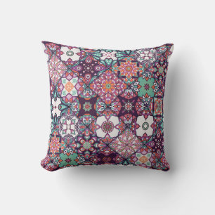 Coussin Motif sans couture. Éléments décoratifs vintages.