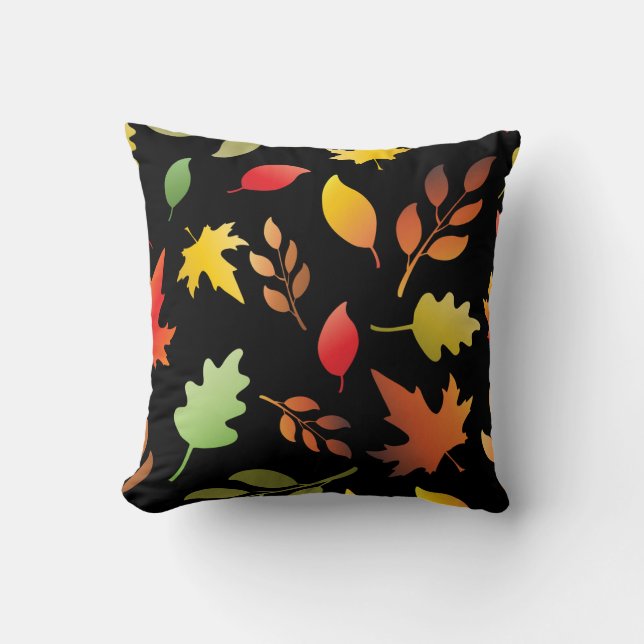 Coussin Motif sans joint avec les feuilles d'automne tombé (Recto)