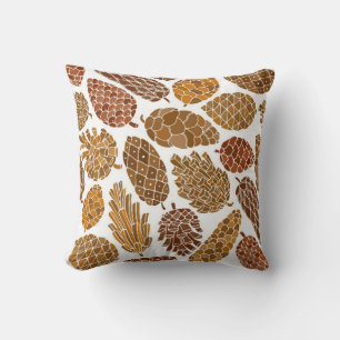 Coussin Motif sans soudure cônes de pin