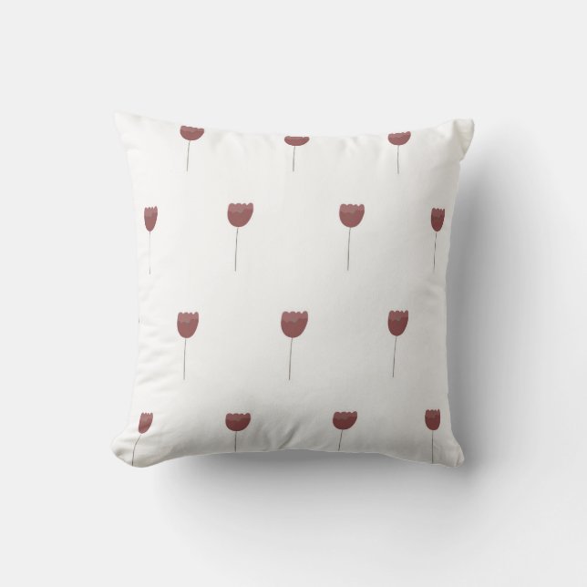 Coussin motif simple botanique sans couture avec des fleur (Recto)
