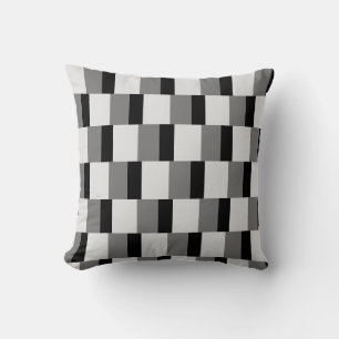Coussin Motif simple noir et gris