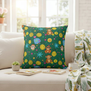 Coussin Motif Singe en Affaire