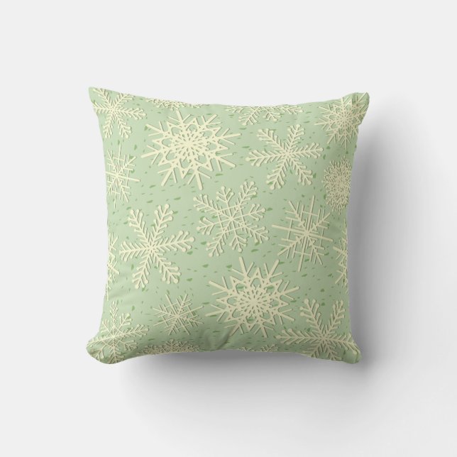 Coussin Motif Snowflake (Recto)