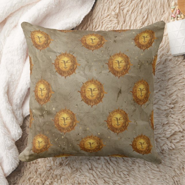 Coussin Motif Soleil Doré Céleste (2) (Couverture)