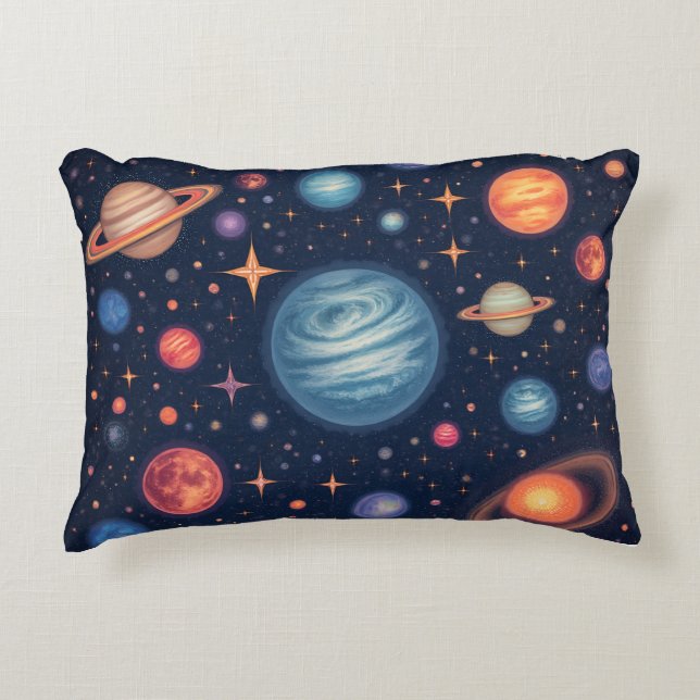 Coussin motif spatial (Devant)