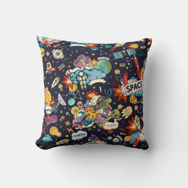 Coussin Motif spatial (Recto)