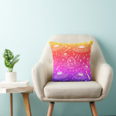 Coussin Motif spatial coloré (Chaise)