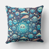 Coussin Motif spatial mignon Kawaii (Verso)