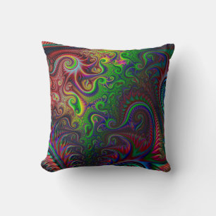 Coussin Motif spiral coloré Abstrait