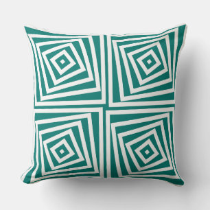 Coussin Motif spiral pour boîte élégante verte et blanche