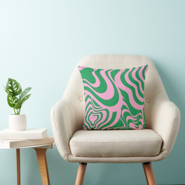 Coussin Motif Super Y2K rétro-tordu coloré (Chaise)