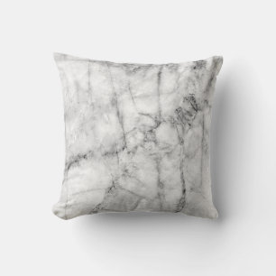 Coussin Motif sur la texture du sol en marbre blanc et dos