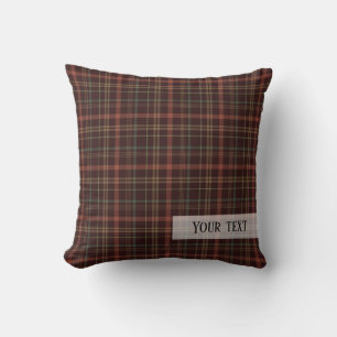 Coussin Motif tartan de Thanksgiving