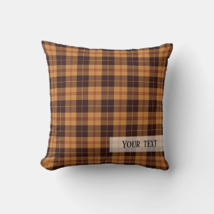 Coussin Motif tartan de Thanksgiving