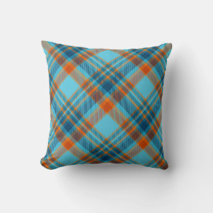 Coussin Motif Tartan moderne brillant coloré