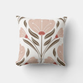 Coussin Motif Terracotta et Blush (Recto)