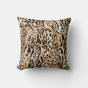 Coussin Motif textile de l'indicateur de léopard coloré