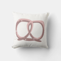 Motif torsadé de bretzel salé rose 