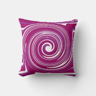 Coussin Motif tourbillon magenta