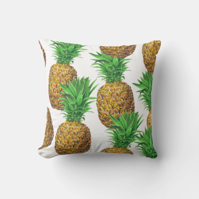 Coussin Motif transparent avec ananas (Recto)