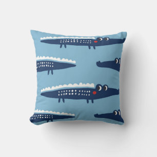 Coussin Motif transparent avec crocodiles