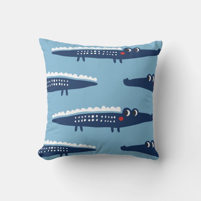Coussin Motif transparent avec crocodiles (Recto)
