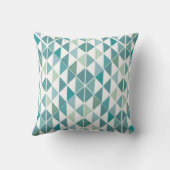 Coussin Motif triangle géométrique bleu vert Abstrait (Verso)