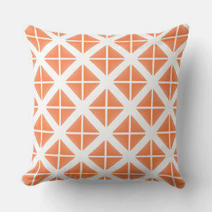 Coussin Motif triangle Orange tendance
