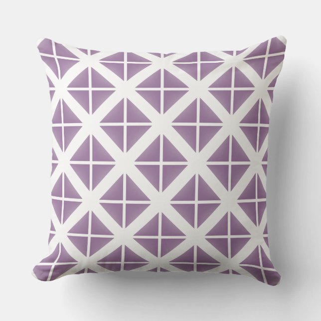 Coussin Motif triangle tendance violet (Recto)