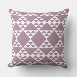 Coussin Motif Triangle Violet Et Blanc Jeu D'Oreiller