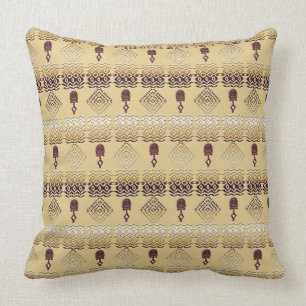 Coussin motif tribal africain ethnique