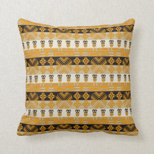 Coussin motif tribal africain ethnique de rayures