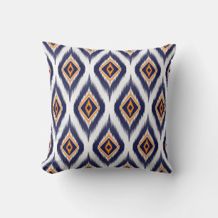 Coussin Motif tribal ethnique : Motif Ikat.