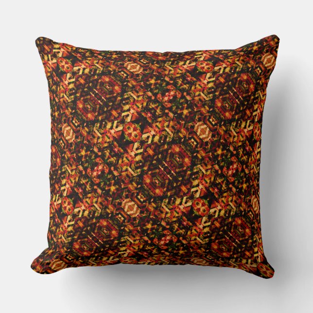 Coussin Motif tribal rustique (Recto)