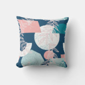 Coussin Motif Tropical Abstrait (Recto)