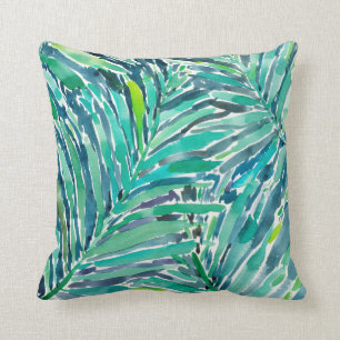 Coussin Motif TROPICAL d'aquarelle de jungle de paume