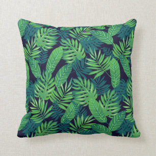 Coussin Motif tropical de feuille