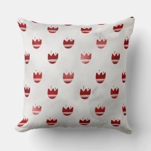 Coussin Motif Tulipe Rouge